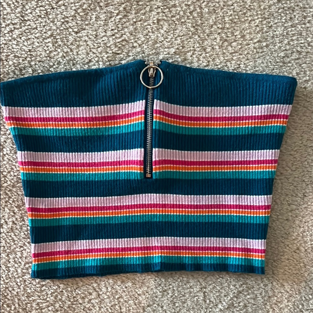 Kendall & Kylie PacSun Multicolor Striped Tube Top